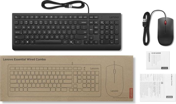 Produktbild Lenovo Essential Wired Keyboard & Mouse Nordic (Co