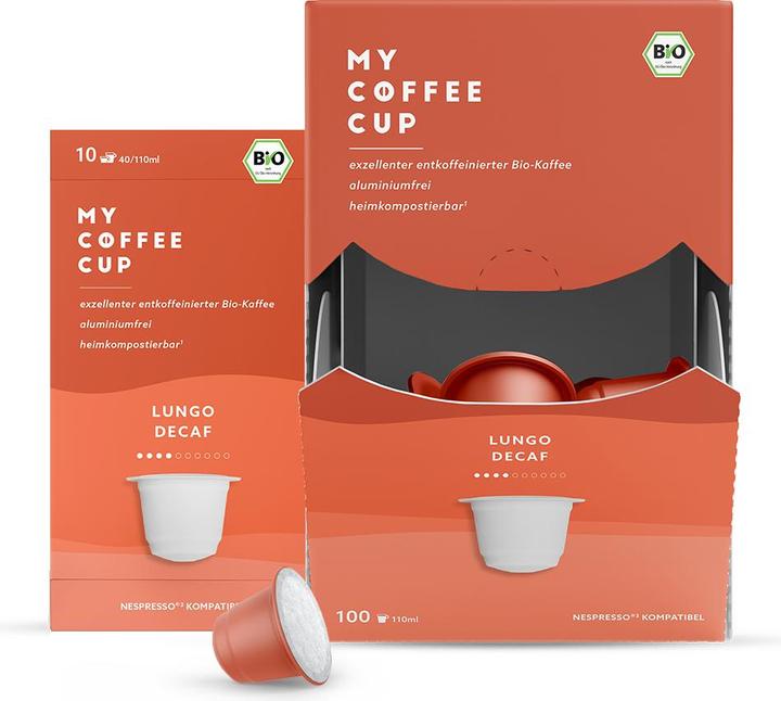 Immagine prodotto My-Cups Capsule di caffè Lungo decaffeinato 100 pezzi (100 x Porta.)