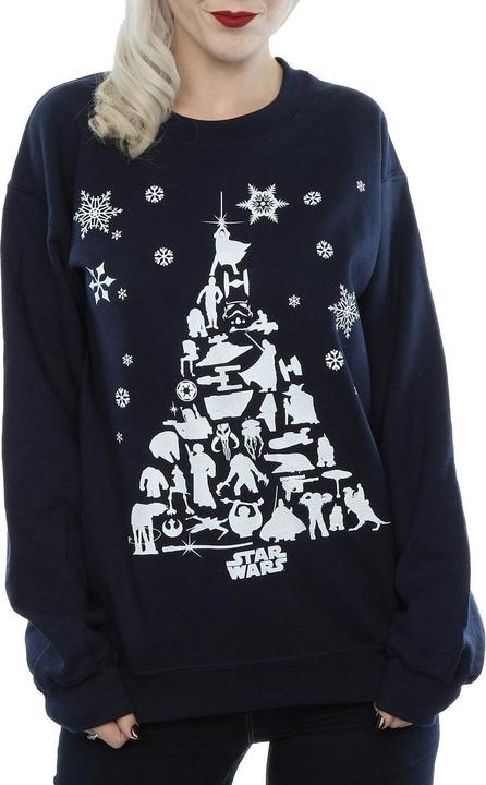 Actual product image Star Wars Womens/Ladies Christmas Tree Sweatshirt (XL)