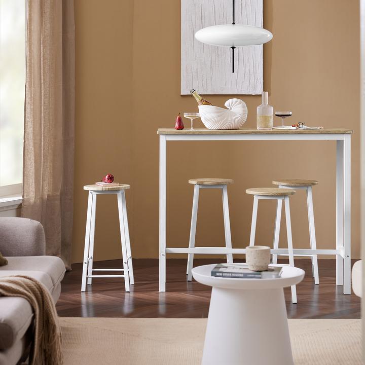 Immagine prodotto SoBuy Tavolo da bar da 5 pezzi con 4 sedie (120 x 40 x 100 cm)