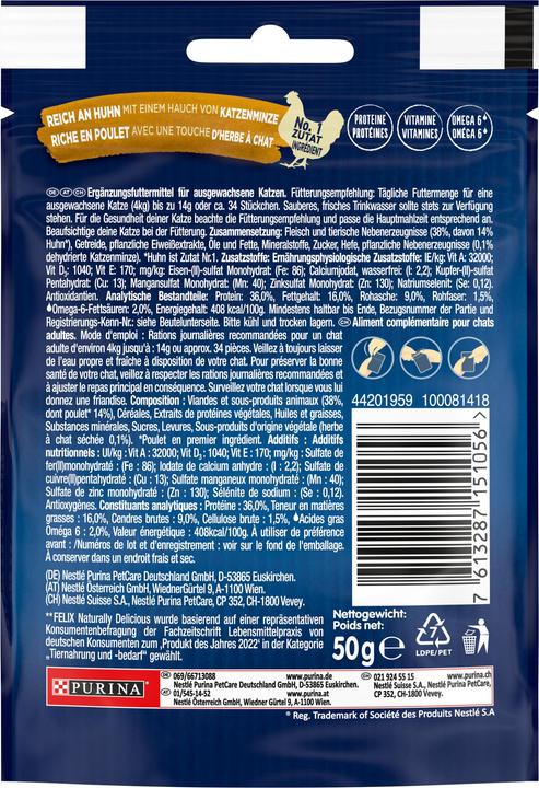 Produktbild Felix Snack Naturally Delicious 50g (Adult, 1 Stk., 50 g)