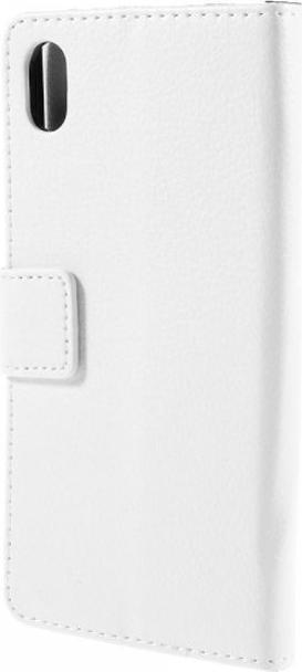 Actual product image MU Classic Chic leather cell phone case with litchi texture (Sony Xperia M4 Aqua)