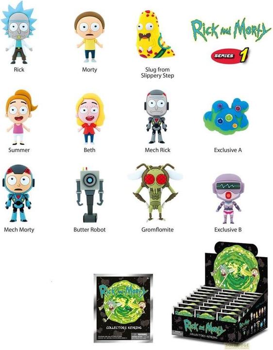 Produktbild Monogram Int. Rick and Morty PVC-Taschenanhänger Series 1 Display (24)