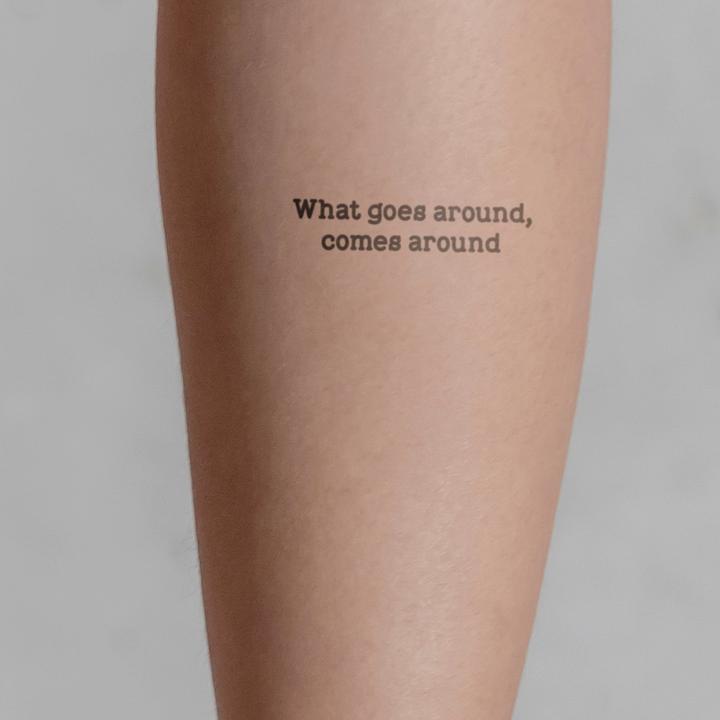 Image du produit minink Tatouage temporaire - What goes around, comes around