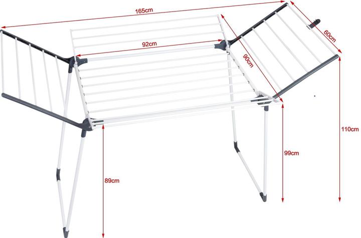 Actual product image Promis Tumble dryer MILANO extendable additional 4 wings (24 m)