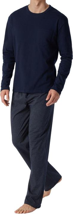 Produktbild Schiesser langer Pyjama Schlafanzug natürlich 100% Baumwolle | auch Übergrössen (XXL)