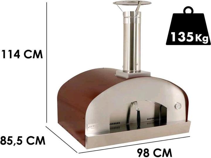 Actual product image Seven Italy Eros wood stoveRed (Pizza oven wood)