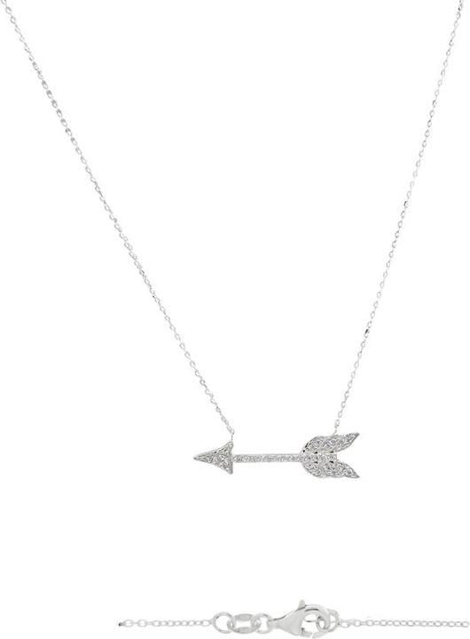 Produktbild Leyda Kette Pfeil (Synthetischer Stein, Silber, 42 cm)