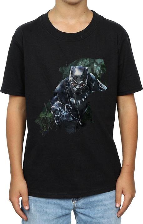 Black Jungen Wild Silhouette TShirt aus Baumwolle (116)