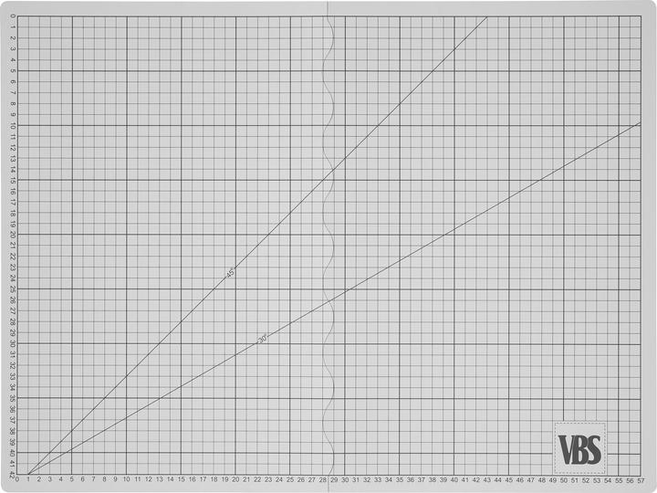 Actual product image VBS Foldable cutting mat "Cool Grey", self-healing (59.4 x 42 cm)