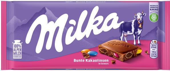 Produktbild Milka Bunte Kakaolinsen (100 g)