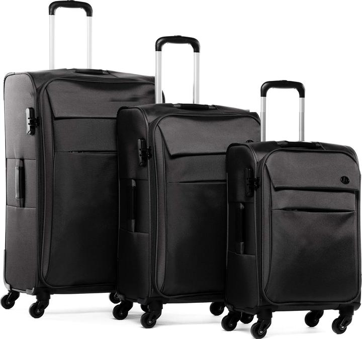 Produktbild Fergé Kofferset 3-teilig, Schwarz (100 l, L (90 - 115l))
