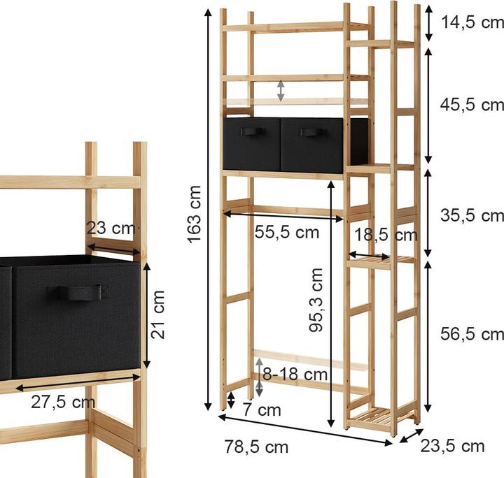 Produktbild Vicco Bilbao (78.5 x 23.5 x 163 cm)