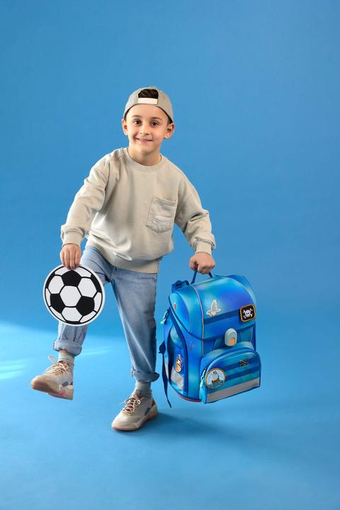 Image du produit Lässig Schulrucksack-Set Boxy, Grün / Blau (21 l)