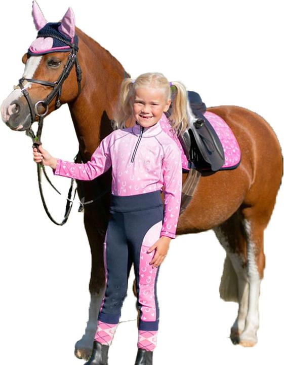 Actual product image Hy Equestrian Girls Pony Fantasy Horse Riding Tights (146, 152)