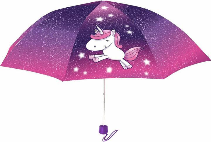 Magni Parapluie licorne pour enfants, résistant au vent, parapluie de poche à ouverture manuelle et fibre