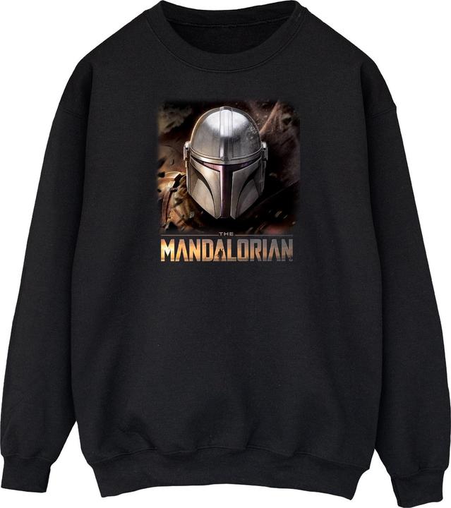 Actual product image Star Wars Mens The Mandalorian Helmet Sweatshirt (L)