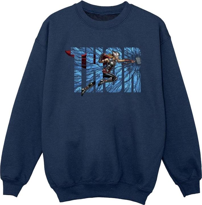 Actual product image Boys Thor Love And Thunder Smash Sweatshirt (140, 146)