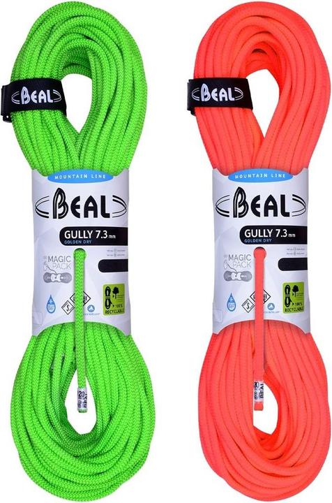 Actual product image Beal Gully Unicore 7.3mm Half Rope 2 Pack (60 m)