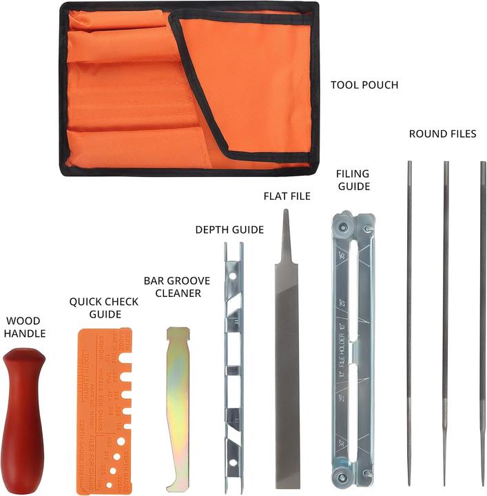 Produktbild Belle Vous Kettensägenschärfer Feilen Set