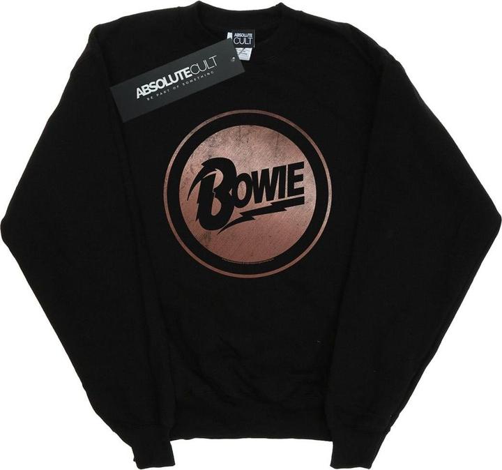 Actual product image David Bowie Womens/Ladies Rose Gold Circle Sweatshirt (L)