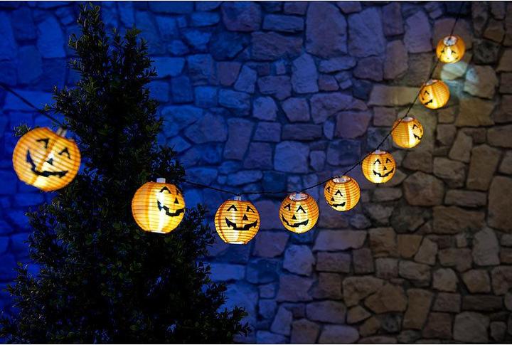 Image du produit Lunartec Lot de 2 lampes solaires en forme de citrouille d'Halloween (1.60 m)
