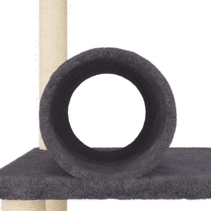 Image du produit VidaXL Kratzbaum mit Sisal-Kratzsäulen Dunkelgrau 136 cm,Farbe (136 cm, Gris foncé)