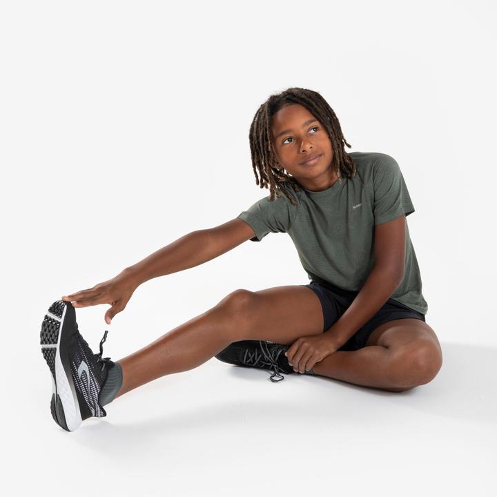 Actual product image Kiprun Laufshirt kurzarm Kinder nahtlos - TS Light 900 khaki (140)