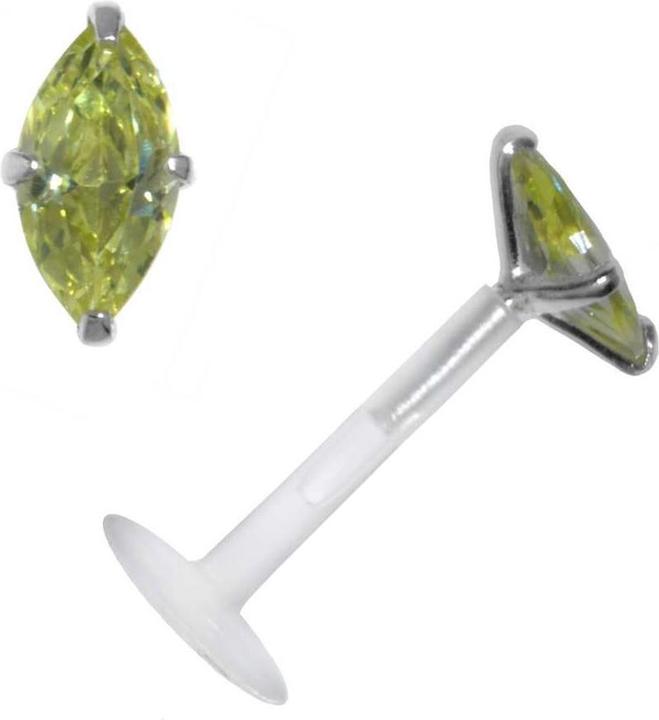 Actual product image Bijouteria Piercing for lip/Tragus (Silver 925, Zirconia, Bioplastic)