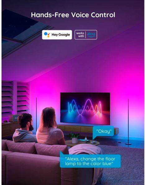 Image du produit Govee Lampadaire Smart Corner, RGBICW (1000 lm)