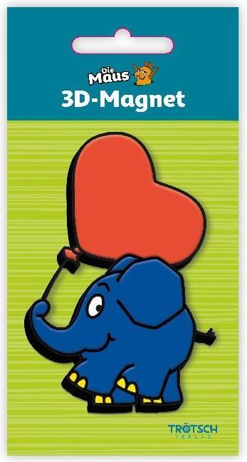 Produktbild 3 D Magnet Elefant Herzballon mehrfarbig