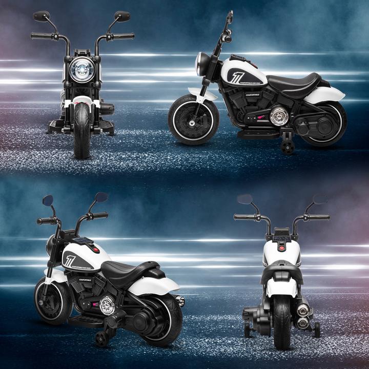 Image du produit Homcom Elektromotorrad Kunststoff, Metall Weiss+Schwarz (6 V)