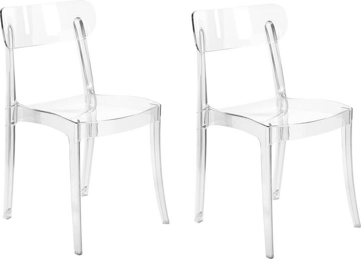 Beliani Esszimmerstühlen Transparent 2er Set COVINGTON
