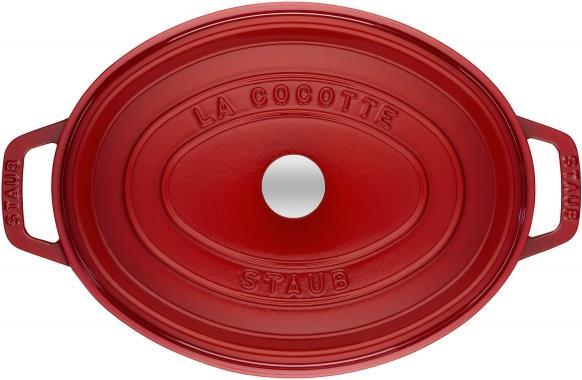Actual product image Staub Roaster oval cherry red (23 cm, Casserole + Stewpot, Cast iron, Enamel)