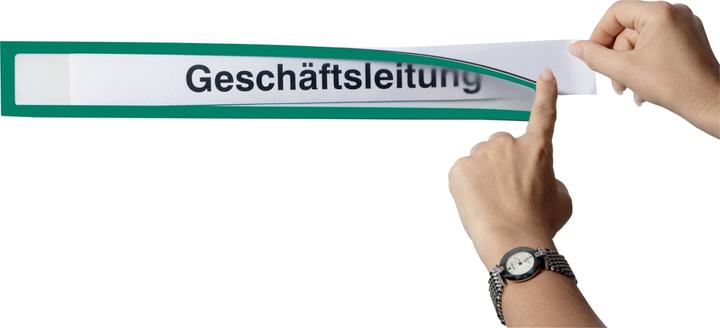 Produktbild Ultradex Infotasche magnetisch für Überschriften A4quer/A3hoch grün VE=5 Stück (5 x)