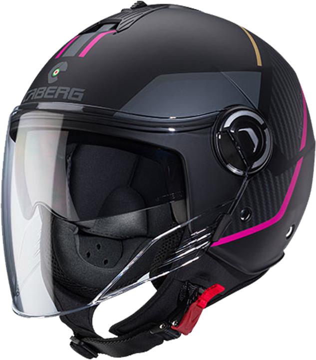 Black-dark pink-dark grey matt