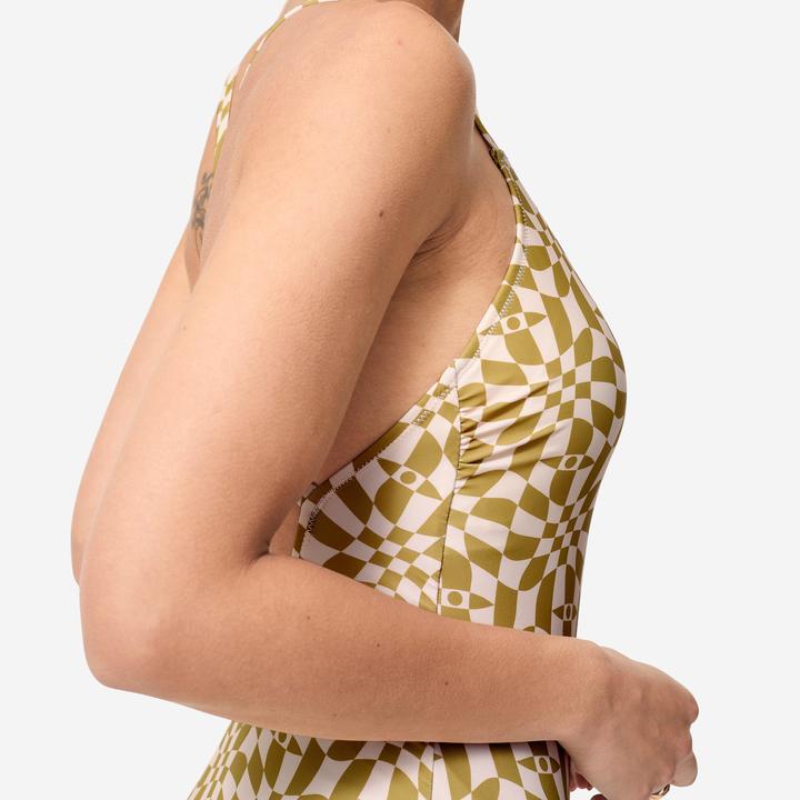 Produktbild Nabaiji Badeanzug Damen - Lila Psychodam olivgrün (XL)