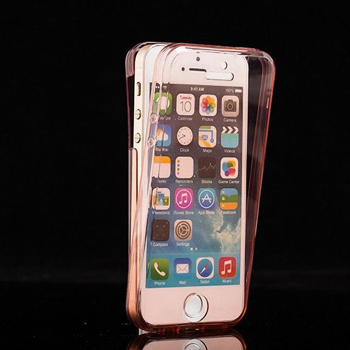 Produktbild König Design Apple iPhone 5 / 5s / SE Full Body 360 Silikon Schutzhülle Handyhülle Case Pink (Apple iPhone 5)