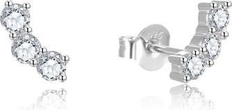 Produktbild Beneto Silver longitudinal earrings with clear crystals AGUP2703 (L)