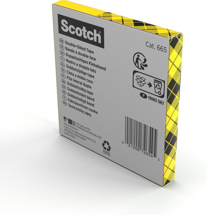Immagine prodotto Scotch Nastro biadesivo 665 senza pellicola protettiva (12 mm)