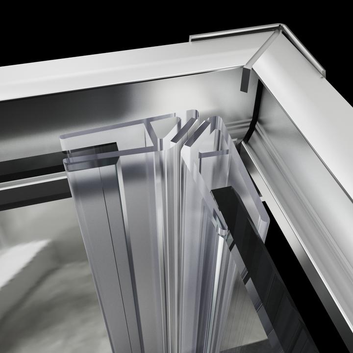 Produktbild SONNI Eck-Duschkabine 90*70*185 cm, ohne Duschwanne (90 cm, 70 cm, 185 cm)