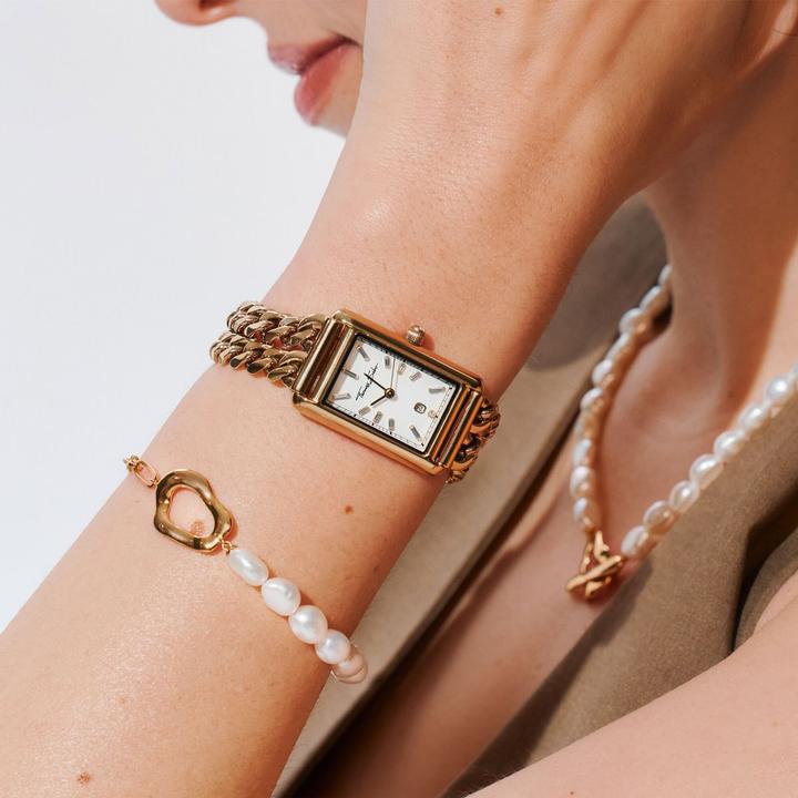 Actual product image Thomas Sabo Damenuhr rechteckig goldfarben (Analogue wristwatch)