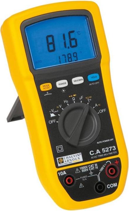 Actual product image Chauvin Arnoux Hand-held multimeter digital C.A 52 (CAT III 1000V, CAT IV 600V)