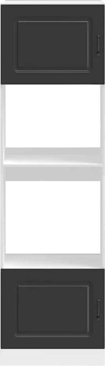 Produktbild VidaXL Herdumbauschränke 2 Stk. Lucca Schwarz Holzwerkstoff Backofenschrank (60 x 57 x 207 cm)