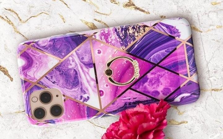 Image du produit Ambiance1 Coque iPhone 13 Pro - Hardcase Housse de protection Marbel Ring Lila No.21 (Apple iPhone 13 Pro)