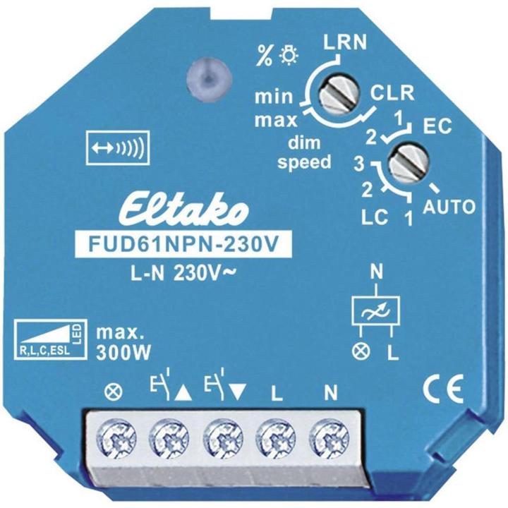 Produktbild Eltako FUD61NPN-230V Funkaktor Universal-Dimmschalter UP max 300W (Dimmaktor)