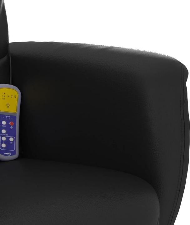 Immagine prodotto VidaXL Sedia da massaggio con poggiapiedi in similpelle nera, colore