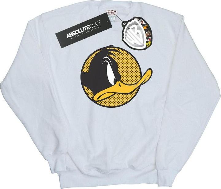 Actual product image Looney Tunes Mens Daffy Duck Dotted Profile Sweatshirt (L)