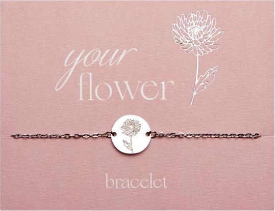 Image du produit HCA Armband - "Your Flower" - Edelstahl - Chrysantheme (Acier inoxydable)