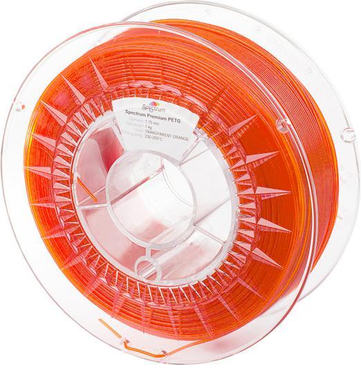 Image du produit Filament / PETG / ORANGE TRANSPARENT / 1,75 mm / 1 kg (PETG, 1.75 mm, 1000 g, Orange)